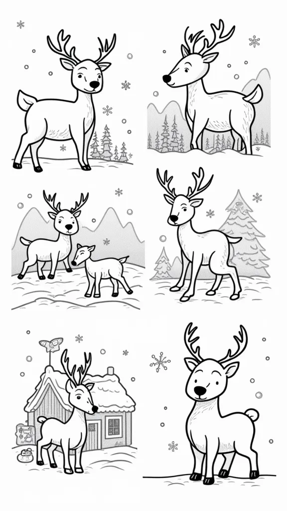 printable coloring pages reindeer